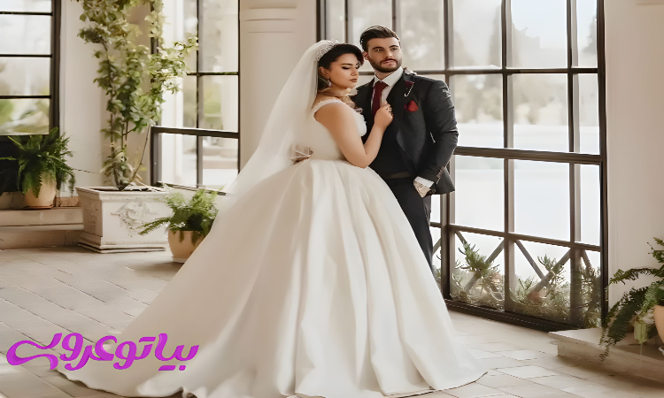 ایده عکاسی عروس و داماد با ژست های رمانتیک